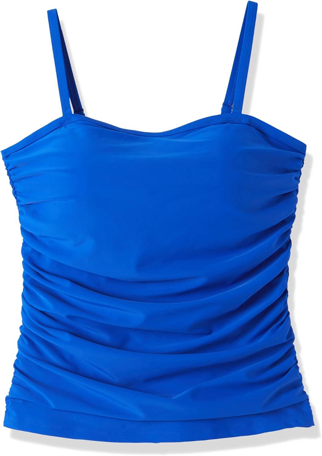 image:imageOcean Blues Womens Strapless Bandeau Tankini Top Tummy Control Bathing Suit Top OnlyRoyal Blue