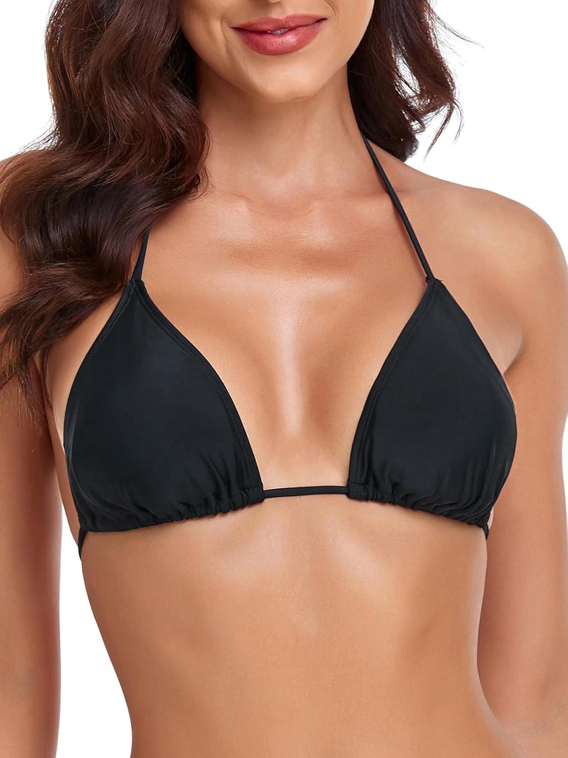 image:imageOcean Blues Womens Triangle Bikini TopBlack Us
