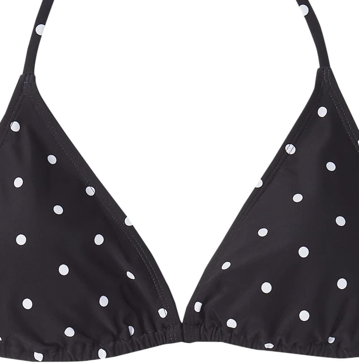 image:imageOcean Blues Womens Triangle Bikini TopWhite Black Dot