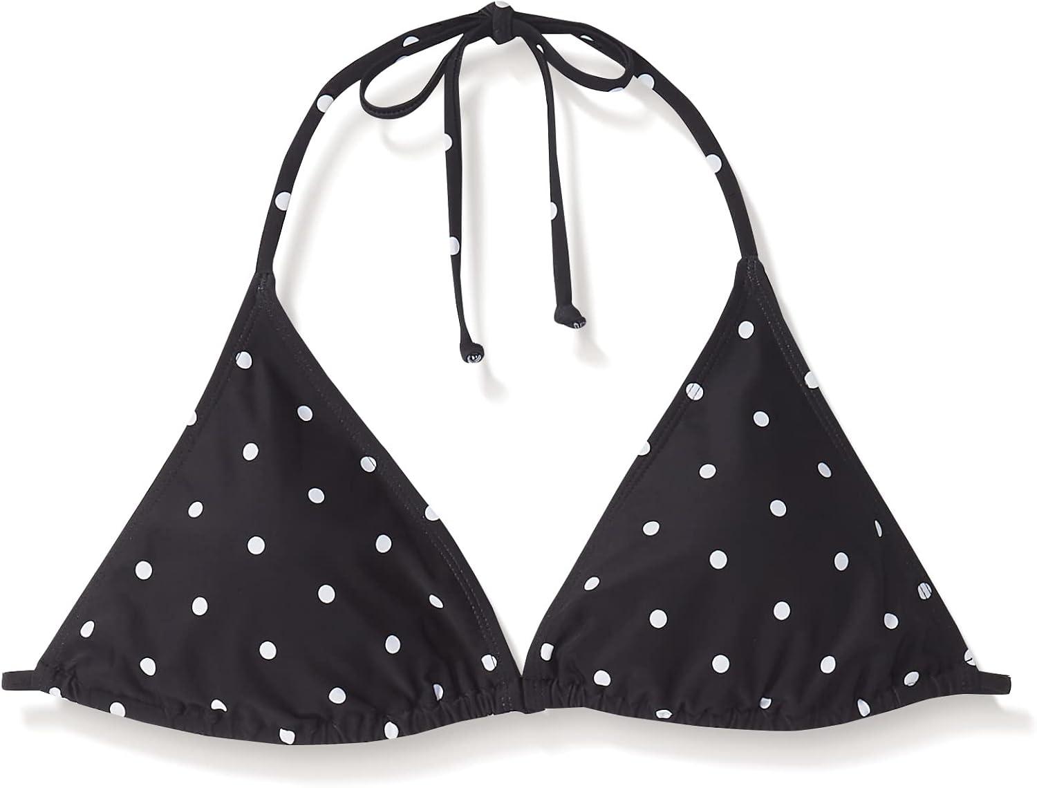 image:imageOcean Blues Womens Triangle Bikini TopWhite Black Dot
