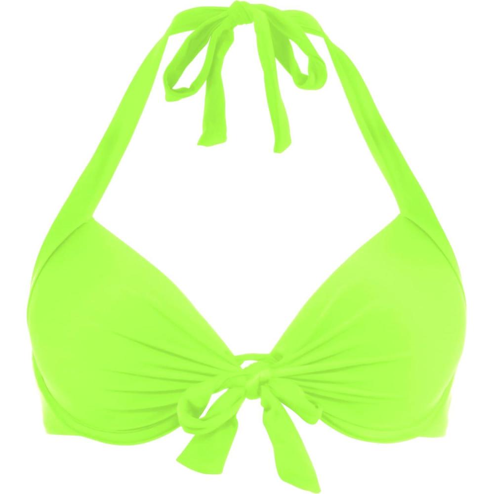 image:imageOcean Blues Womens Push Up Bikini Top Halter Swimsuit TopNeon Green