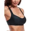 Ocean Blues Women’s Bandeau Bikini Top Padded Swimsuit Top with Adjustable Straps(Black)