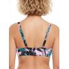Ocean Blues Women’s Bandeau Bikini Top Padded Swimsuit Top with Adjustable Straps(Leaf Print)