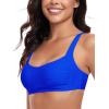 Ocean Blues Women’s Bandeau Bikini Top Padded Swimsuit Top with Adjustable Straps(Royal Blue)