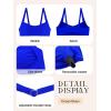 Ocean Blues Women’s Bandeau Bikini Top Padded Swimsuit Top with Adjustable Straps(Royal Blue)