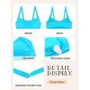 Ocean Blues Women’s Bandeau Bikini Top Padded Swimsuit Top with Adjustable Straps(Sky Blue)