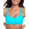 Ocean Blues Women’s Bandeau Bikini Top Padded Swimsuit Top with Adjustable Straps(Sky Blue)