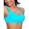 Ocean Blues Women’s Bandeau Bikini Top Padded Swimsuit Top with Adjustable Straps(Sky Blue)
