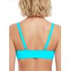 Ocean Blues Women’s Bandeau Bikini Top Padded Swimsuit Top with Adjustable Straps(Sky Blue)