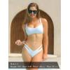 Ocean Blues Women’s Bandeau Bikini Top Padded Swimsuit Top with Adjustable Straps(White)