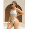 Ocean Blues Women’s Bandeau Bikini Top Padded Swimsuit Top with Adjustable Straps(White)