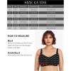 Ocean Blues Women’s Plus Size Bikini Top Twist Front Molded Bathing Suit Top(Black Polka Dot)