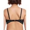 Ocean Blues Women’s Plus Size Bikini Top Twist Front Molded Bathing Suit Top(Black Polka Dot)