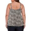 Ocean Blues Women’s Plus Size Tankini Top Only Loose Fit Blouson Tankini Bathing Suit Top(Leopard)