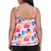 Ocean Blues Women’s Plus Size Tankini Top Only Loose Fit Blouson Tankini Bathing Suit Top(Multicoloured)