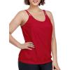 Ocean Blues Women’s Plus Size Tankini Top Only Loose Fit Blouson Tankini Bathing Suit Top(Red)