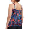 Ocean Blues Women’s Plus Size Tankini Top Only Loose Fit Blouson Tankini Bathing Suit Top(Strelitzia)