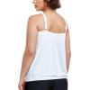 Ocean Blues Women’s Plus Size Tankini Top Only Loose Fit Blouson Tankini Bathing Suit Top(White)