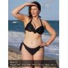 Ocean Blues Women’s Push Up Bikini Top Halter Swimsuit Top(Black)