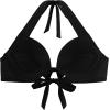 Ocean Blues Women’s Push Up Bikini Top Halter Swimsuit Top(Black)