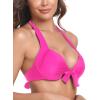 Ocean Blues Women’s Push Up Bikini Top Halter Swimsuit Top(Hot Pinkl)