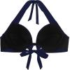 Ocean Blues Women’s Push Up Bikini Top Halter Swimsuit Top(Navy Blue)
