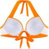 Ocean Blues Women’s Push Up Bikini Top Halter Swimsuit Top(Neon Orange)