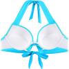 Ocean Blues Women’s Push Up Bikini Top Halter Swimsuit Top(Sky Blue)