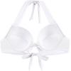 Ocean Blues Women’s Push Up Bikini Top Halter Swimsuit Top(White)