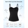 Ocean Blues Women’s Strapless Bandeau Swimsuit Top Ruched Tummy Control Tankini Top Only(Black Polka Dot)
