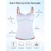 Ocean Blues Women’s Strapless Bandeau Swimsuit Top Ruched Tummy Control Tankini Top Only(Blue Floral)