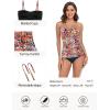 Ocean Blues Women’s Strapless Bandeau Swimsuit Top Ruched Tummy Control Tankini Top Only(Desert Lily)