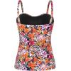 Ocean Blues Women’s Strapless Bandeau Swimsuit Top Ruched Tummy Control Tankini Top Only(Desert Lily)