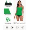 Ocean Blues Women’s Strapless Bandeau Swimsuit Top Ruched Tummy Control Tankini Top Only(Emerald Green)