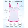Ocean Blues Women’s Strapless Bandeau Swimsuit Top Ruched Tummy Control Tankini Top Only(Hot Pink)