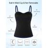 Ocean Blues Women’s Strapless Bandeau Swimsuit Top Ruched Tummy Control Tankini Top Only(Navy Blue)