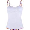 Ocean Blues Women’s Strapless Bandeau Swimsuit Top Ruched Tummy Control Tankini Top Only(Polka Dot)