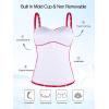 Ocean Blues Women’s Strapless Bandeau Swimsuit Top Ruched Tummy Control Tankini Top Only(Red Polka Dot)