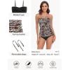 Ocean Blues Women’s Strapless Bandeau Swimsuit Top Ruched Tummy Control Tankini Top Only(Savanna)
