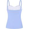 Ocean Blues Women’s Strapless Bandeau Swimsuit Top Ruched Tummy Control Tankini Top Only(Sea Blue)