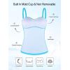 Ocean Blues Women’s Strapless Bandeau Swimsuit Top Ruched Tummy Control Tankini Top Only(Sky Blue)