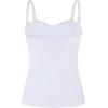 Ocean Blues Women’s Strapless Bandeau Swimsuit Top Ruched Tummy Control Tankini Top Only(White)