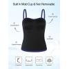 Ocean Blues Women’s Strapless Bandeau Tankini Top Tummy Control Bathing Suit Top Only(Navy Blue)