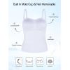 Ocean Blues Women’s Strapless Bandeau Tankini Top Tummy Control Bathing Suit Top Only(White)