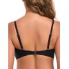 Ocean Blues Women’s Strapless Bikini Top Bandeau Swimsuit Off Shoulders Bikini Top Wire-Free Bathing Suit Top(Black)