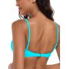 Ocean Blues Women’s Strapless Bikini Top Bandeau Swimsuit Off Shoulders Bikini Top Wire-Free Bathing Suit Top(Sky Blue)