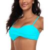 Ocean Blues Women’s Strapless Bikini Top Bandeau Swimsuit Off Shoulders Bikini Top Wire-Free Bathing Suit Top(Sky Blue)