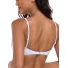 Ocean Blues Women’s Strapless Bikini Top Bandeau Swimsuit Off Shoulders Bikini Top Wire-Free Bathing Suit Top(White)