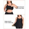 Ocean Blues Women’s Tankini Swimsuits Two Piece Bathing Suits Loose Fit Tank Top with Boyshorts(Black)