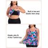 Ocean Blues Women’s Tankini Swimsuits Two Piece Bathing Suits Loose Fit Tank Top with Boyshorts(Colorful Leaves)